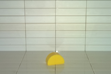 Кубик 1х2 полукруг желтый