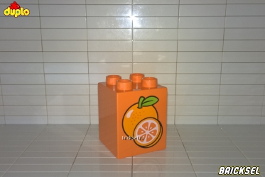 Кубик апельсин 2х2х2 оранжевый