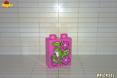 Лягушка, кубик 1х2х2 розовый