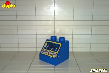 Кубик панель управления Бэтмобилем скос 2х2 синий