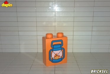 Кубик 1х2х2 керосиновая лампа оранжевый