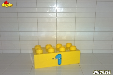 Кубик желтый 2х4 с цифрой 1