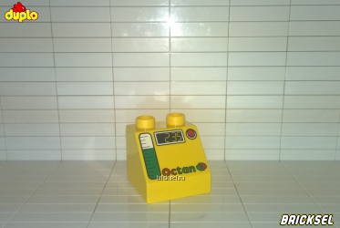 Кубик LEGO DUPLO 2х2 со скосом 45' заправка желтый