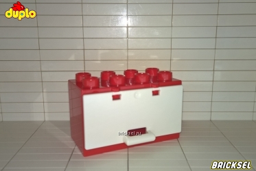 Печь для пиццы/Шкафчик красный с белой дверью, LEGO DUPLO