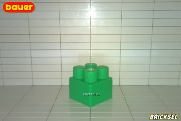 Кубик 2х2 с длинными штырьками зеленый