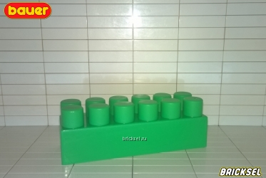 Кубик 2х6 зеленый с длинными штырьками