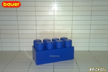 Кубик 2х4 темно-синий с длинными штырьками