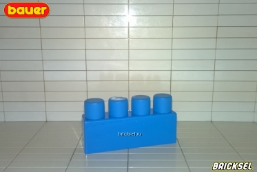 Кубик 2х4 с длинными штырьками голубой
