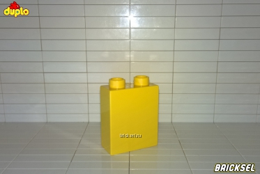 Кубик LEGO DUPLO 1х2х2 желтый