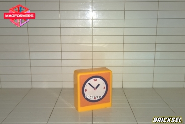 Вставка квадратная часы механические желтые