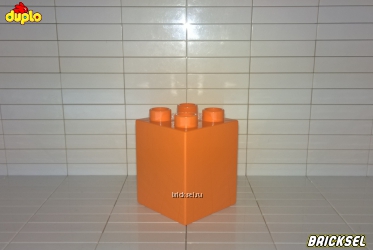 Кубик LEGO DUPLO 2х2х2 оранжевый