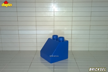 Кубик LEGO DUPLO 2х2 со скосом 45' синий