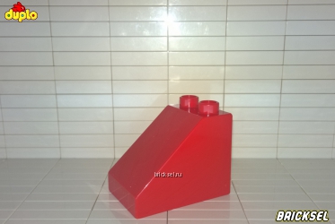 Кубик скос LEGO DUPLO 2х3 большой красный