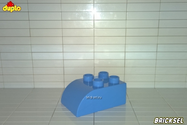 Кубик скос LEGO DUPLO 2х3 светло-синий закругленный