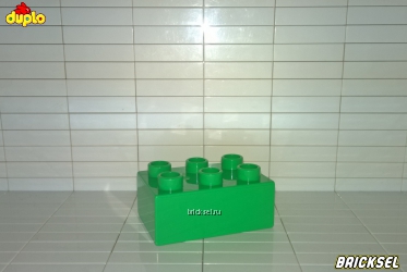 Кубик LEGO DUPLO 2х3 зелёный