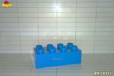 Кубик LEGO DUPLO 2х4 ярко-голубой