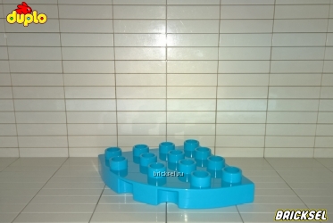 Пластина четверть круга 4х4 голубая LEGO DUPLO 6033051 (98218)